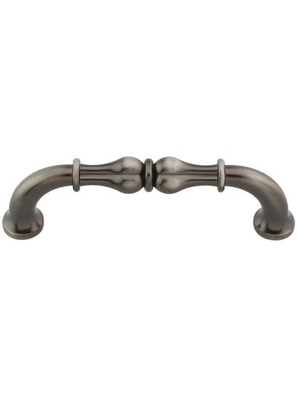 Bella Cabinet Pull 3 3/4 inch Center-to-Center in Brushed Pewter.